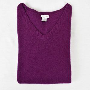 HALOGEN Sweater XS P Burgundy V neck Long Sleeve CASHMERE